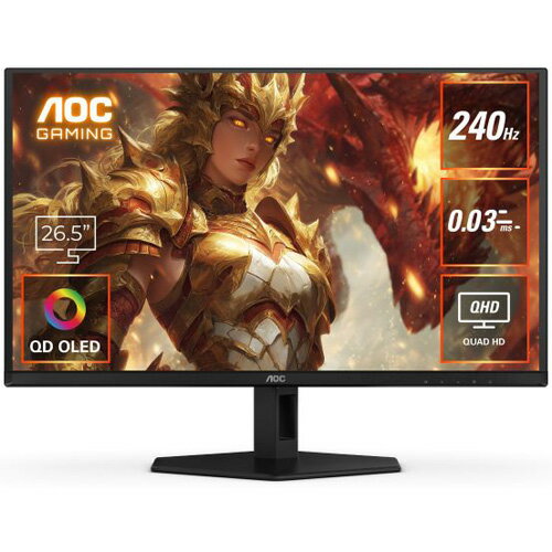 樂天商城 - AOC QD-OLEDパネル採用 WQHD対応26.5型ゲーミング有機ELディスプレイ 240Hz Q27G40ZDF/11 単品購入のみ可（同一商品であれば複数購入可） クレジットカード 代金引換決済のみ