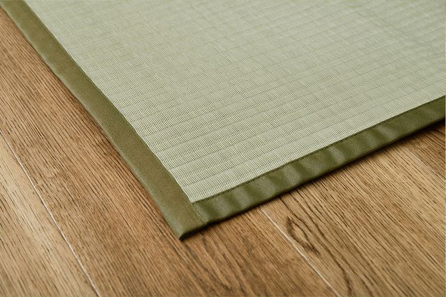 Patterned - 萩原 ハギハラ 洗えるい草風カーペット 四条 江戸間3帖 グリーン 159058930 メーカー直送 同梱不可 カード決済のみ対応 沖縄・北海道・離島お届け並びに時間指定不可