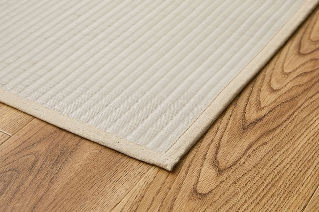 Rattan - 萩原 ハギハラ 洗えるい草風カーペット 四条 江戸間8帖 グレー 159068680 メーカー直送 同梱不可 カード決済のみ対応 沖縄・北海道・離島お届け並びに時間指定不可