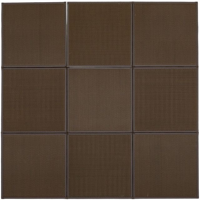 Rakuten - 萩原 ハギハラ い草風たためる連結畳 綾模様 9面 約225×225×1.1cm ブラウン 160900700 メーカー直送 同梱不可 カード決済のみ対応 沖縄・北海道・離島お届け並びに時間指定不可