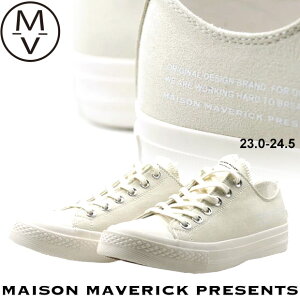 MAISON MAVERICK PRESENTS レディース ローバスケット スニーカー ホワイト 可愛い かわいい おしゃれ 23.0 23.5 24.0 24.5 13MS1201 メゾン マヴェリック プレゼンツ