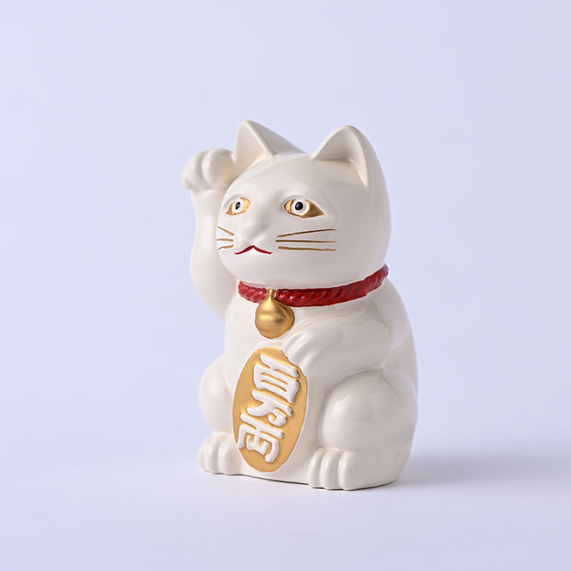 ＼夏ギフト＆お中元／開運厄除け 招き猫（白漆）｜銀雅堂 開運 縁起物 置物 ご利益...