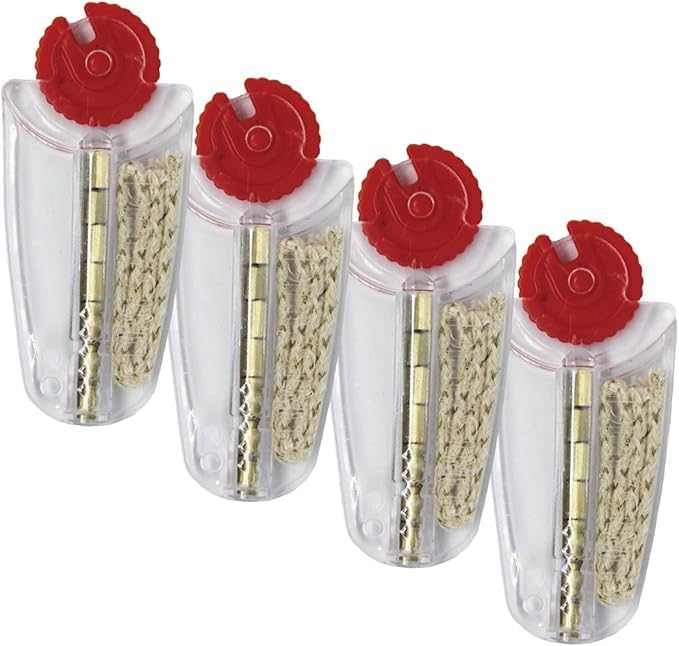 (4個セット) フリントストーン 着火石(7粒) 交換用ウィック 替芯(1本) オイルライター用ケース入り ジッポ互換用フリント ウィック