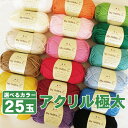 【選べる25玉 セット アクリル毛糸 福袋】まとめ買い特価!マイホビーL アクリル100% 極太タイプ 【高校 中学 小学 学校 教材 授業】オリジナルアクリル...