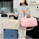 ≪お買い物マラソン期間中 クーポン利用500円OFF◇7/4 20時〜≫ ボストンバッグ キルト風 旅行カバン 旅行バッグ 3way シンプル 修学旅行 大容量...