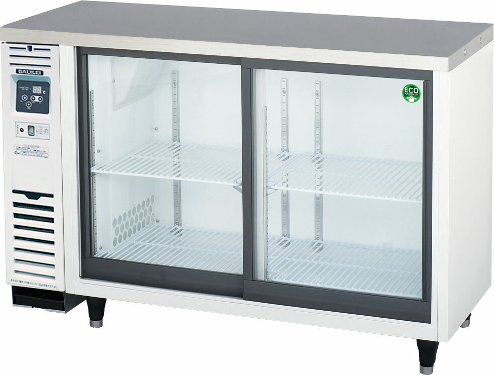 フクシマガリレイスライド扉薄型小型冷蔵ショーケース（コールドテーブル）LGC-120REX内容積239L寸法12..