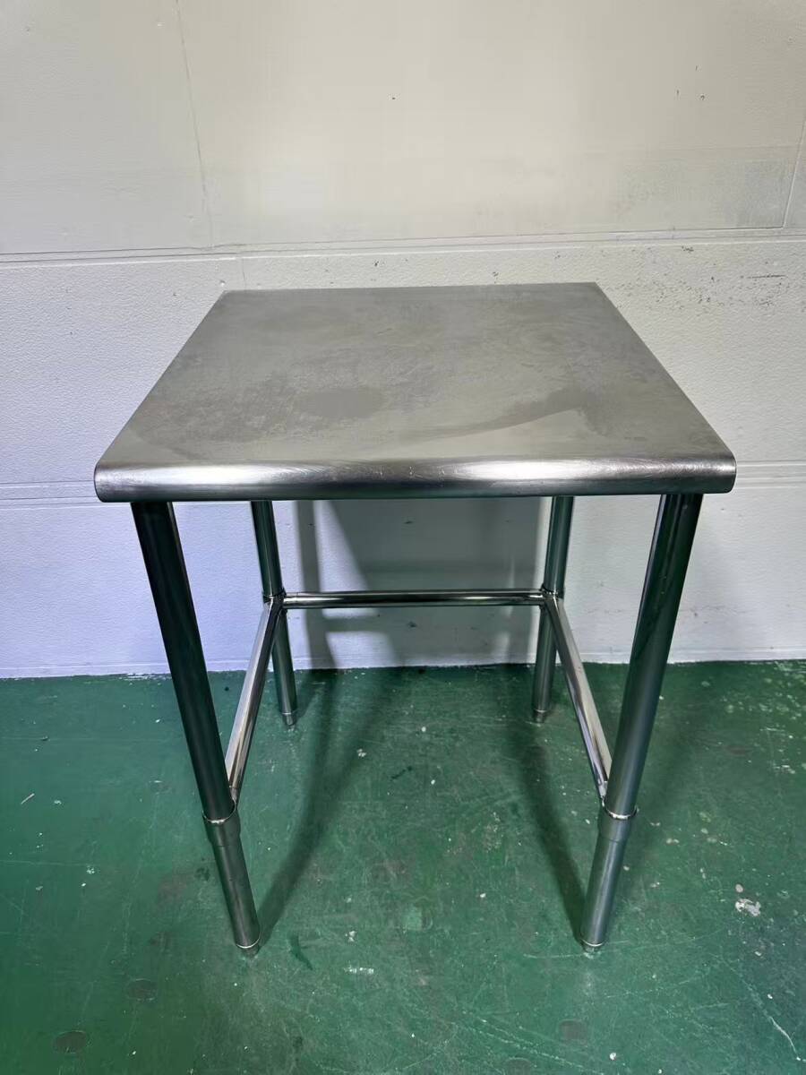 乐天商城 - 【中古品】番号A739◆　ステンレス　作業台　幅500×奥行500×高さ800　点検済み☆ 【厨房市場八尾店】調理台　小スペース向け　3方枠