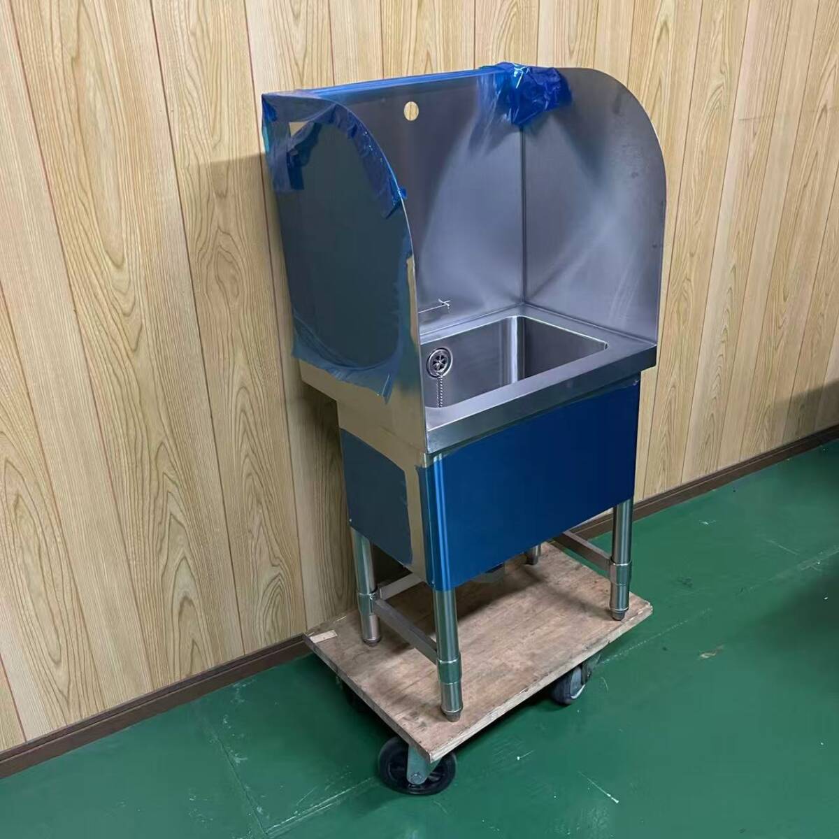 乐天商城 - 【未使用品】番号A749◆ステンレス　1槽シンク　幅500×奥行400×高さ600/450　点検済み☆ 【厨房市場八尾店】業務用　小スペース向け　背板　横板　新品　調理　洗い