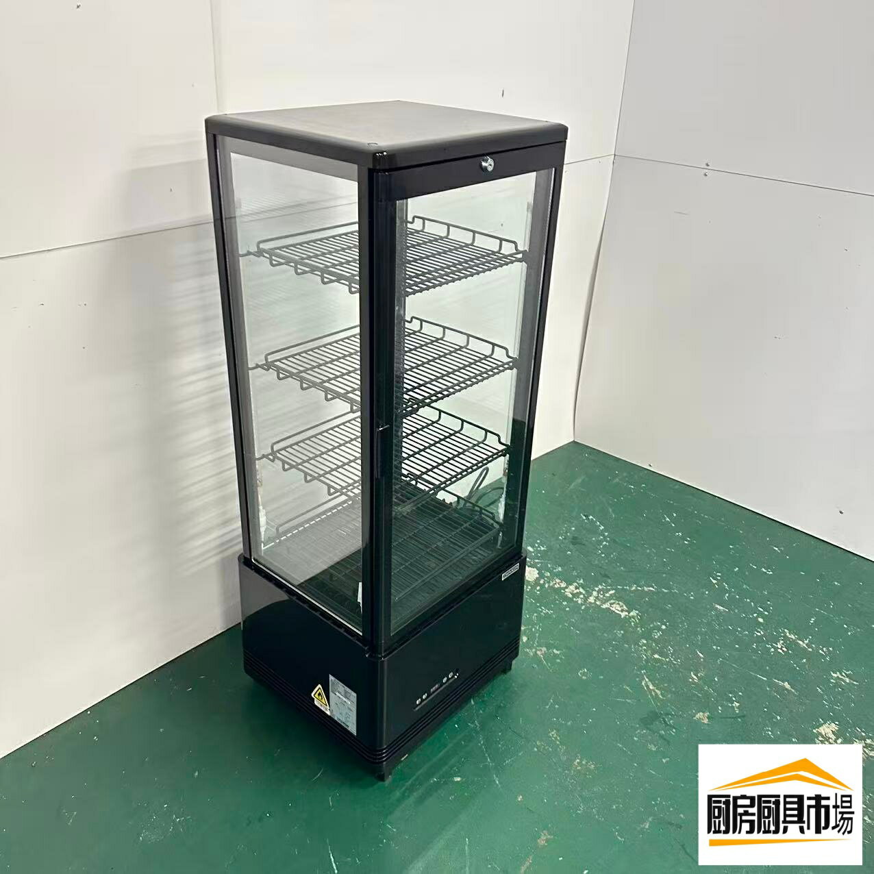 【中古品】番号A646◆レマコム　4面ガラス冷蔵ショーケース　R4G-105SLB　24年　　幅454×奥行408×高さ1135　点検済み☆ 【厨房市場平野店】