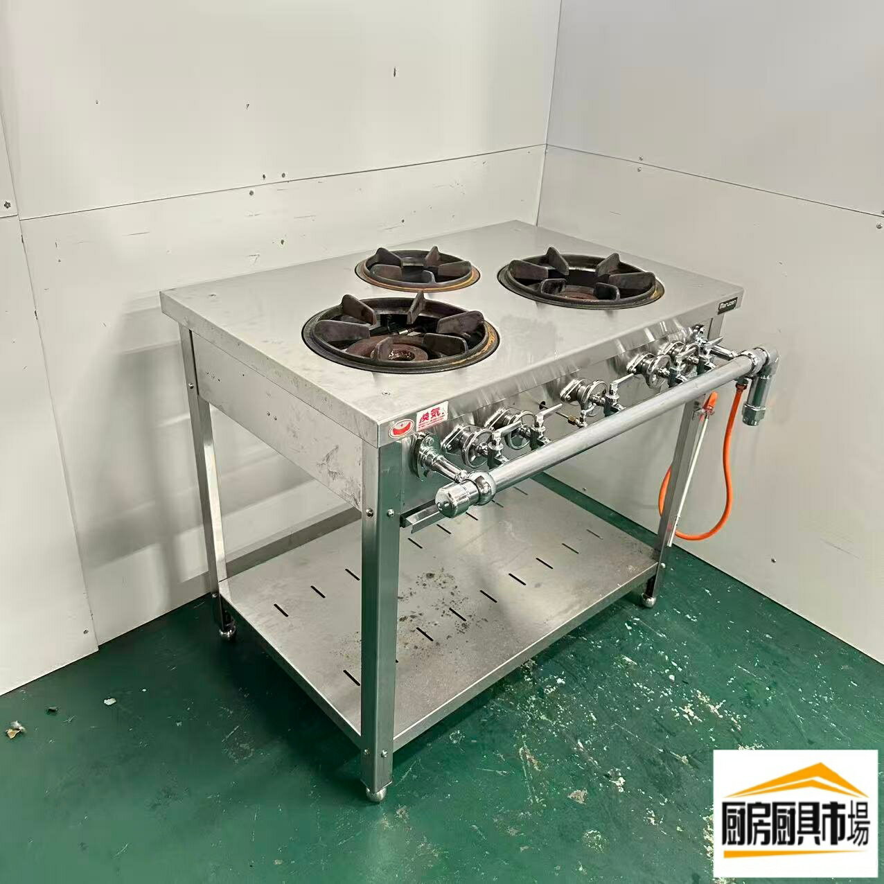 3口ガステーブル 中古 業務用 マルゼン MGT-906CS 業務用ガスコンロ ガスレンジ 厨...