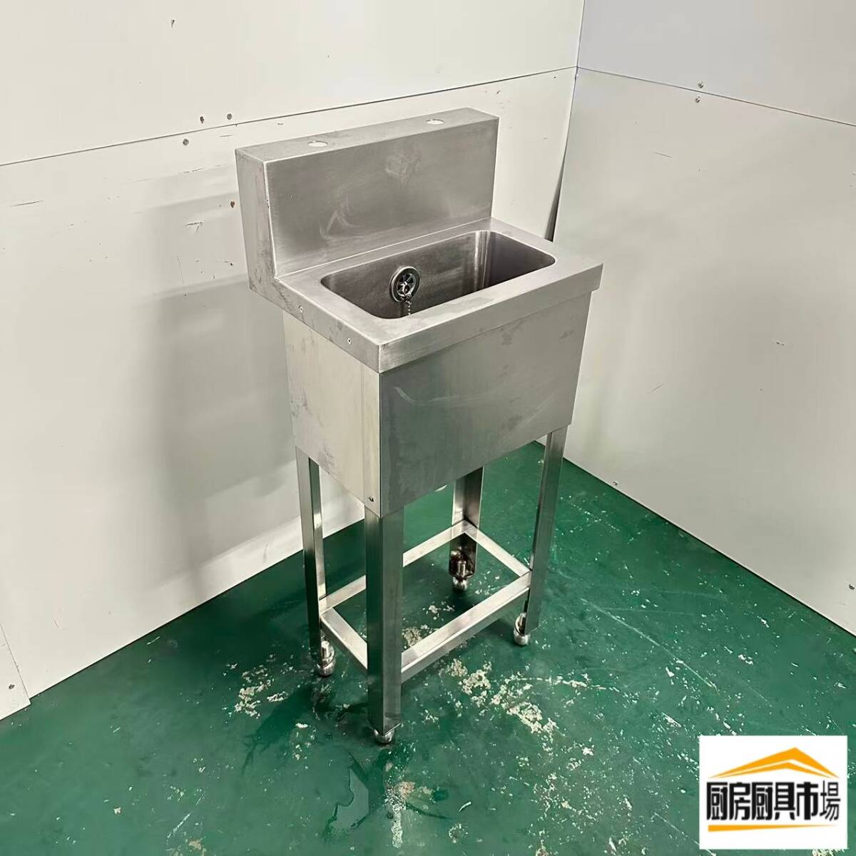 業務用シンク 中古 1槽シンク ステンレス 流し台 小型 コンパクト 厨房用 洗い場 手洗い 食器洗浄 下処理 飲食店 カフェ 居酒屋 弁当店 惣菜店 厨房設備 幅400×奥行300×高さ800mm A836 厨房市場平野店