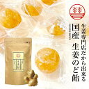 生姜のど飴 生姜キャンディー しょうが飴 のど飴 メール便 送料無料 国産 無農薬 生姜 無着色 ショウガ ジンジャードロップ 温活 冷え ポカポカ プチギフト...