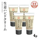 生姜ハンドクリーム 4個 送料無料 生姜 ハンドクリーム しょうが ショウガ ギフト プレゼント プチギフト お返し ギフト 母の日 父の日 敬老の日