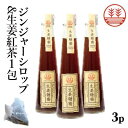 ジンジャーシロップ 甜菜糖 200ml × 3本 + 生姜紅茶 1包 国産 無着色 熊本 高知 長崎 ジンジャーエール 生姜シロップ しょうがシロップ ジンジャーハイボール 生姜湯 生姜紅茶 ジンジャーティー 免疫力 温活 冷え ポカポカ