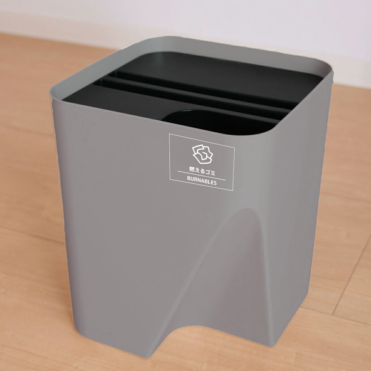 ゴミ 分別 シール 透明 白文字 70mm×50mmゴミ箱 リサイクルボックス 燃えるゴミ 燃えないゴミ プラスチック 発泡スチロール ペットボトル 空きビン アルミ缶 スチール缶 紙パック