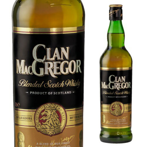 スコットランドで最も古い氏族（クラン）の一つであるマクレガー（MacGregor）にちなんで名付けられました。 スコットランドの15種類のシングルモルトとグレーンウイスキーをブレンド。バランスがよく、なめらかな味わいです。 商品名 クラン マクレガー 内容量 700ml アルコール度数 40度 産地 スコットランド タイプ ブレンデッド ※画像はイメージです。実際のボトルとデザインやヴィンテージが異なる場合がございます。また並行輸入品につきましてはアルコール度数や容量が異なる場合がございます。■ご注文前に御確認ください■ ・ワインや洋酒など1L以下のボトル商品は基本12本まで同梱可能です。※商品の形状によっては同梱できない場合がございます。※自動計算される送料と異なる場合がございますので、弊社からの受注確認メールを必ずご確認お願いします。 ジンのことなら当店『ジン専門店 ALL GIN（アラジン）』へ