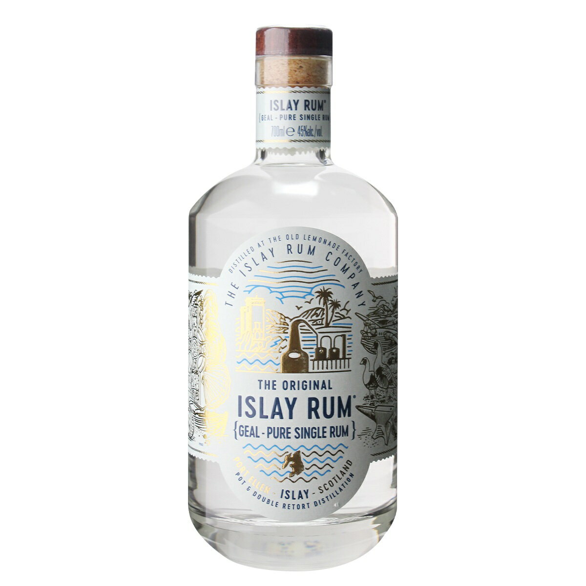 ギアル ピュアシングル ラム 700ml 45度THE ORIGINAL ISLAY RUM GEAL PURE SHINGLE RUM スコットランド アイラ島 唯一のラム蒸溜所 アイララム蒸溜所 ポートエレン ホワイトラム 長S