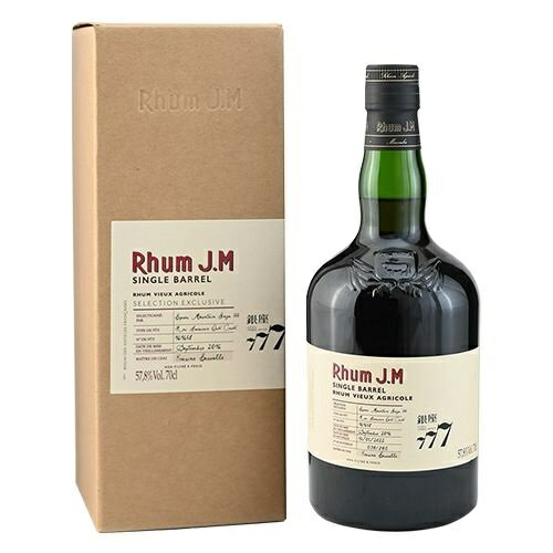 【P3倍】ラム JM 2016 FOR GINZA 777 700ml 57.8度 RUM RHUM ラム酒 フランス 海外県 アンティル諸島 シングルカスク カスクストレングス アメリカンオーク 長S【誰でもP3倍は 6/4 20:00 ～ 6/11 1:59まで】