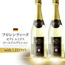 楽天ジン専門店『ALL GIN アラジン』1本あたり2,500 円（税込） 送料無料 LEDライト付 フロレンティーヌ ゼクト ルミナス ゴールド エディション 2本セット 750ml 2本入スパークリング 光る ワイン 24金 お祝い プレゼント 祝い ナイト パリピ 映え パーティー ワインセット 長S