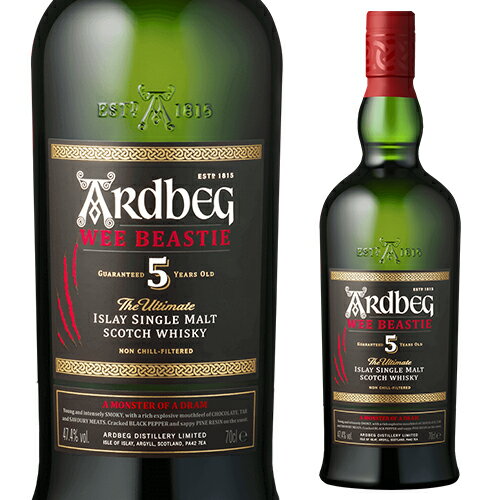 ARDBEG 【全品P3倍 5/18限定 父の日 早割】アードベッグ ウィー・ビースティー 5年 700ml 47.4度スコッチ アイラ シングルモルト 