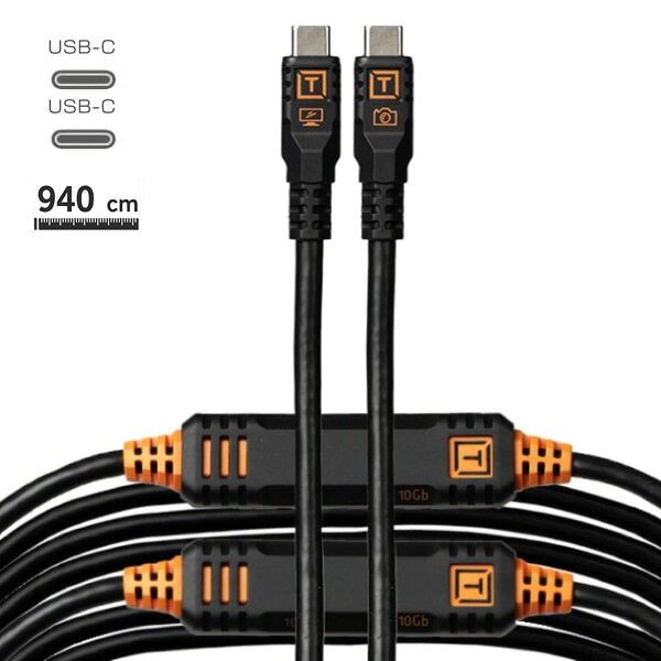 Rakuten - 【プロの新しい標準 “テザープロ オプティマ” 期間限定 20％OFF キャンペーン】TETHER TOOLS テザーツールズ テザープロ オプティマ 10G USB-C ケーブル(9.4m) ブラック CUC31G2-BLK