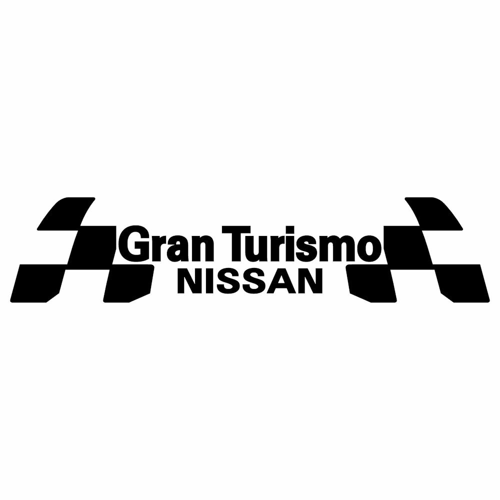 NISSAN ニッサン グランツーリスモ Gran Turismo ステッカー 車 外装 かっこいい GT レーシング スポーツ カー ドレスアップ 3M カッティングシート ステッカー スポンサー 広告 ディスプレイ用 枠サイズ：12cm×50cm 転写式 デカール タイプ