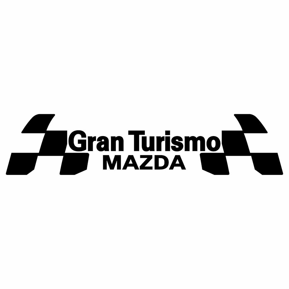 MAZDA マツダ グランツーリスモ Gran Turismo ステッカー 車 外装 かっこいい GT レーシング スポーツ カー ドレスアップ 3M カッティングシート ステッカー スポンサー 広告 ディスプレイ用 枠サイズ：12cm×50cm 転写式 デカール タイプ