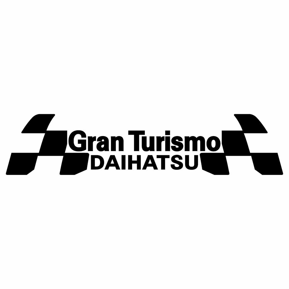 樂天商城 - DAIHATSU ダイハツ グランツーリスモ Gran Turismo ステッカー 車 外装 かっこいい GT レーシング スポーツ カー ドレスアップ 3M カッティングシート ステッカー スポンサー 広告ディスプレイ用 枠サイズ：12cm×50cm 転写式 デカール タイプ