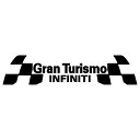 INFINITIインフィニティ グランツーリスモGranTurismoステッカー 車 外装 かっこいい GT レーシング スポーツ カー ドレスアップ 3M カッティングシート ステッカー スポンサー 広告ディスプレイ用 枠サイズ：8cm×33cm 転写式 デカール タイプ