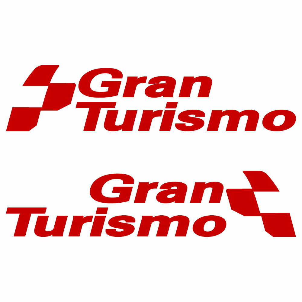 樂天商城 - グランツーリスモ Gran Turismo 左右反転セット ステッカー 車 外装 かっこいい GT レーシング フラッグ スポーツ カー 装飾 3M カッティングシート ステッカー スポンサー 広告用 枠サイズ：12cm×48cm×左右反転 転写式 デカール タイプ