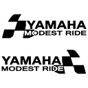 YAMAHA ヤマハ バイクステッカー チェッカー エンブレム 枠サイズ：7cm×23cm×ツインセットクールで大人の走りをする 安全運転 ステッカー かっこいい バイカー ドレスアップ デカール