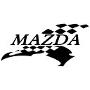 かっこいい マツダ スポーツ ステッカー （左側） 枠サイズ：13cm×26cmMAZDA ステッカー 車用 ステッカー バイク用 カー用品 バイク用品 デカール サイド用ステッカー