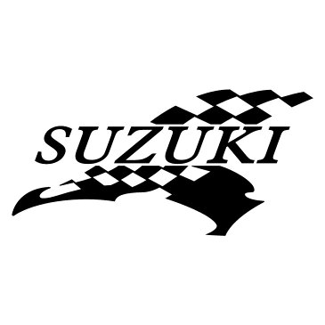 かっこいいフラッグ エンブレム ステッカー スズキ SUZUKI枠サイズ：5cm×10cm（左向き）レーシング ステッカー 車用 ステッカー バイク カー用品 バイク用品 デカール カーステッカー かっこいい ドレスアップ