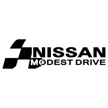 NISSAN ニッサン 車 ステッカー かっこいい エンブレム 枠サイズ：7cm×23cm カッティングクールで大人の走りをする 安全運転 デカール ステッカー メーカー レーシー ドレスアップ