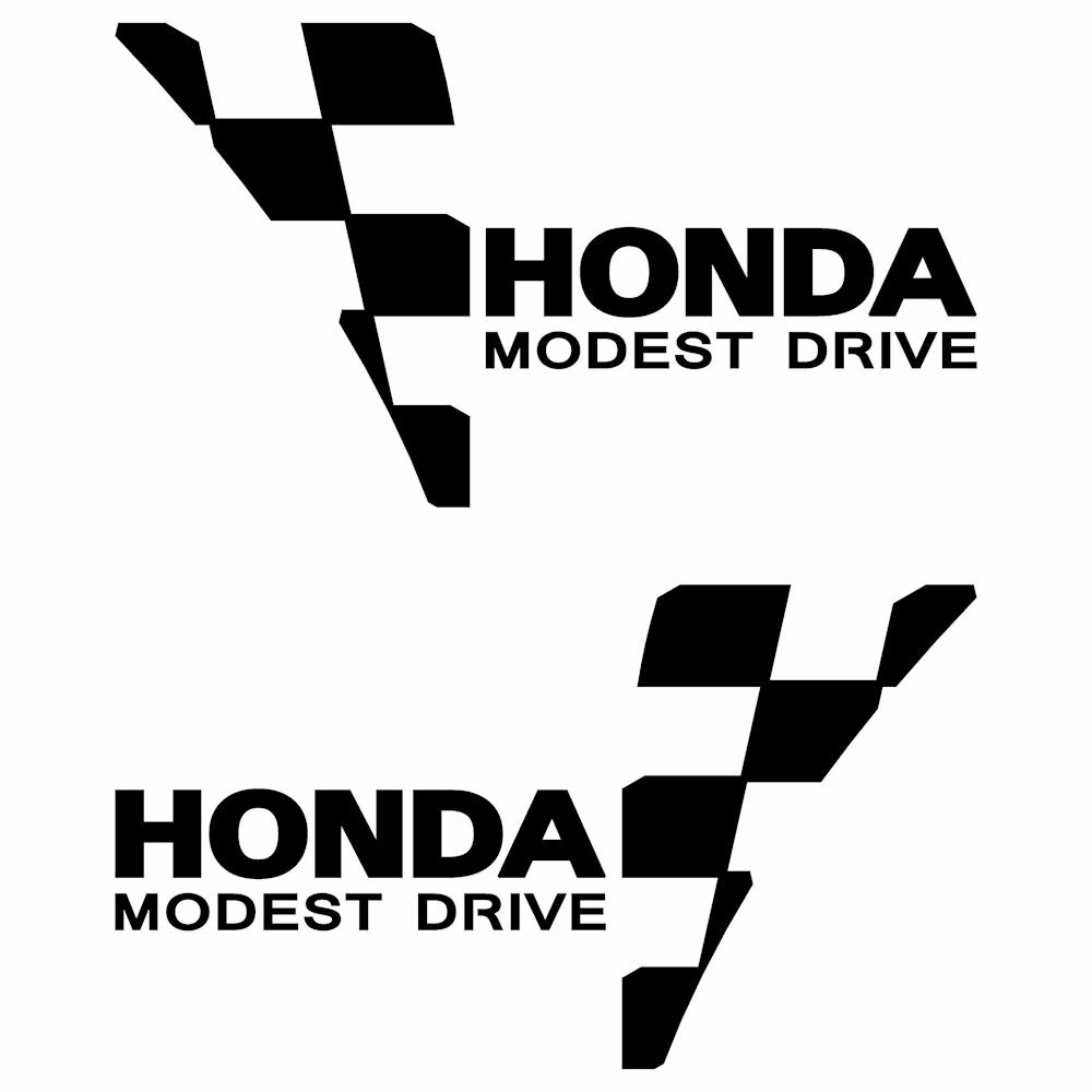 樂天商城 - HONDA ホンダ 車ステッカー かっこいい ロゴ ステッカー チェッカー：（縦）17cm×（横）12cm×反転文字：　　 　（縦）　5cm×（横）17cm×2枚チェッカーと文字分離タイプ