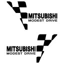 MITSUBISHI ミツビシ 車ステッカー かっこいい ロゴ ステッカー チェッカー:(縦)13cm×(横)10cm×反転文字: (縦) 4cm×(横)13cm×2枚チェッカーと文字分離タイプ(2)