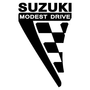 車 ステッカー かっこいい スズキ SUZUKI スポーツ （縦）18cm×（横）12cm 左側用 カッティング タイプ フェンダー ウインカー下 ドア バンパー 等 車用 ボディー タッチ ペイント 傷消し 傷隠し キズ隠し 補修 サイド ドレスアップ