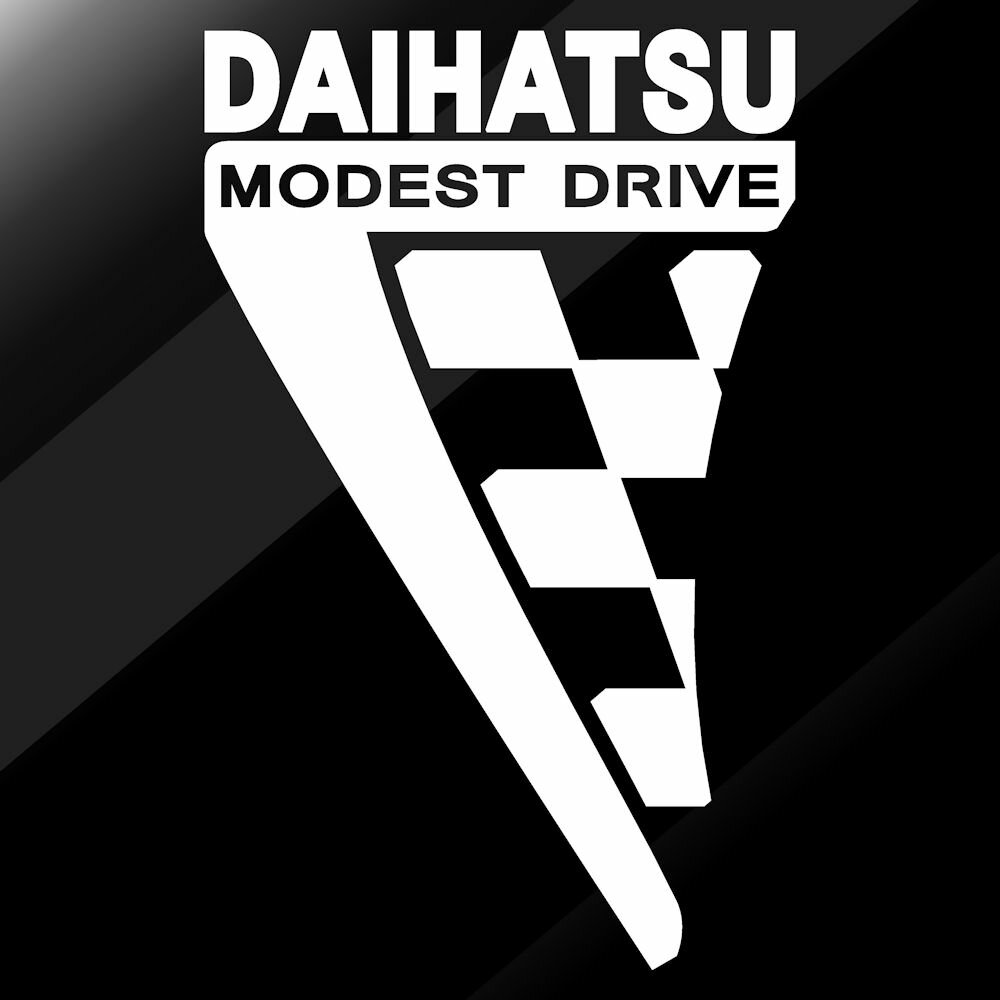 車 ステッカー かっこいい ダイハツ DAIHATSU スポーツ （縦）12cm×（横）8cm 左側用 カッティング タイプ フェンダー ウインカー下 ドア バンパー 等 車用 ボディー タッチ ペイント 傷消し 傷隠し キズ隠し 補修 サイド ドレスアップ