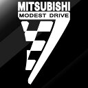 車 ステッカー かっこいい ミツビシ MITSUBISHI スポーツ （縦）18cm×（横）12cm 右側用 カッティング タイプ フェンダー ウインカー下 ドア バンパー 等 車用 ボディー タッチ ペイント 傷消し 傷隠し キズ隠し サイド ドレスアップ