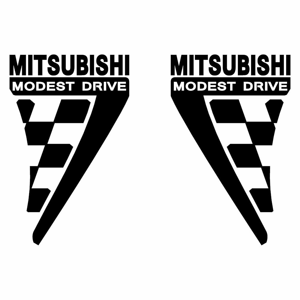 車 ステッカー かっこいい ミツビシ MITSUBISHI スポーツ （縦）21cm×（横）14cm × 左右反転 カッティ..