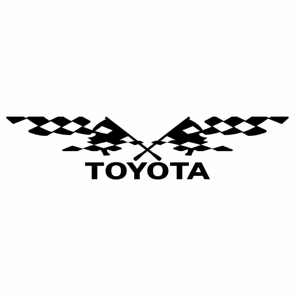 樂天商城 - TOYOTA トヨタ 車 ブランド メーカー ロゴ ステッカー 外装 ドレスアップ パーツ スポンサー広告 リアガラス 用 プロ仕様 かっこいい レーシング スポーツ エンブレム ステッカー 枠サイズ：8cm×33cm