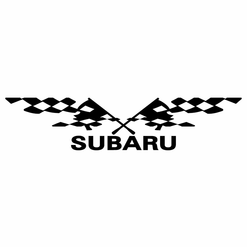 樂天商城 - SUBARU スバル 車 ブランド メーカー ロゴ ステッカー 外装 ドレスアップ パーツ スポンサー広告 リアガラス 用 プロ仕様 かっこいい レーシング スポーツ エンブレム ステッカー 枠サイズ：12cm×50cm