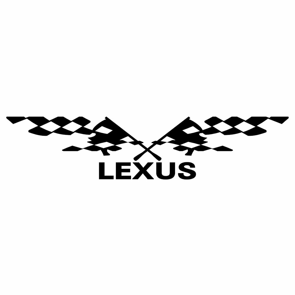 樂天商城 - LEXUS レクサス 車 ブランド メーカー ロゴ ステッカー 外装 ドレスアップ パーツ スポンサー広告 リアガラス 用 プロ仕様 かっこいい レーシング スポーツ エンブレム ステッカー 枠サイズ：8cm×33cm