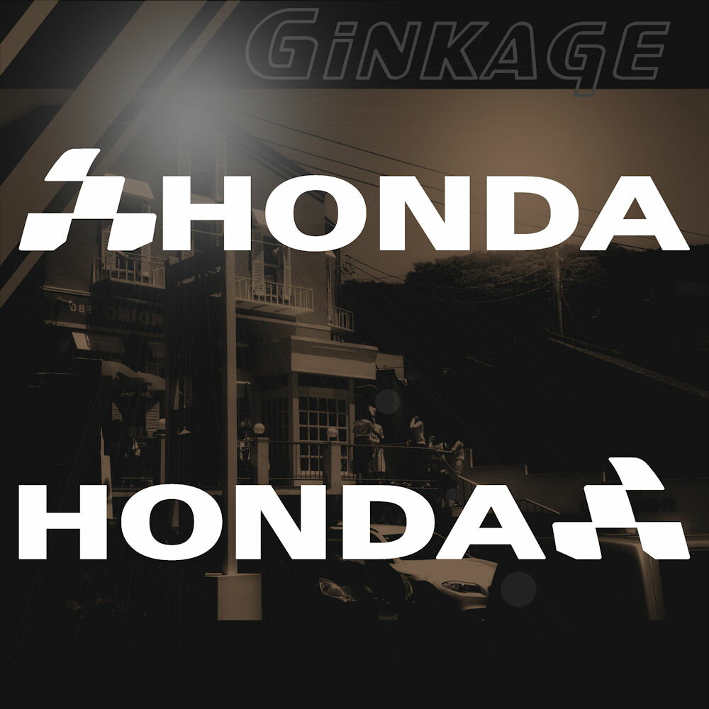 樂天商城 - ホンダ HONDA 車 バイク ステッカー チェッカー エンブレム 枠サイズ：3cm×15cm 左右反転セット カッティング スポーツ ドライブ 車用 ドレスアップ 外装 パーツ カー用品 かっこいい デカール ステッカー