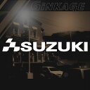 スズキ SUZUKI バイク 車 ステッカー チェッカー エンブレム 枠サイズ：3cm×15cm 左側用 カッティング ステッカー スポーツ バイク車用 ドレスアップ 外装 パーツ バイク用品 かっこいい デカール ステッカー