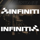 インフィニティ INFINITI ステッカー チェッカー エンブレム 枠サイズ：3cm×15cm左右反転セット カッティングステッカー スポーツ 車用 ドレスアップ 外装 パーツ 車用品 かっこいい カッティングシート デカール ステッカー