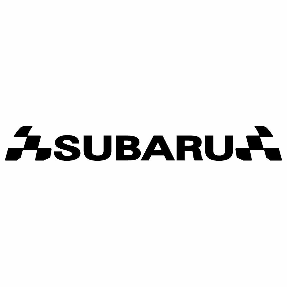 SUBARU スバル メーカー ロゴ エンブレム ステッカー 車 外装 パーツ 装飾 看板 広告 リアガラス ディスプレイ用 かっこいい レーシング スポーツ ステッカー 枠サイズ：5cm×33cm プロ仕様 デカール 転写タイプ