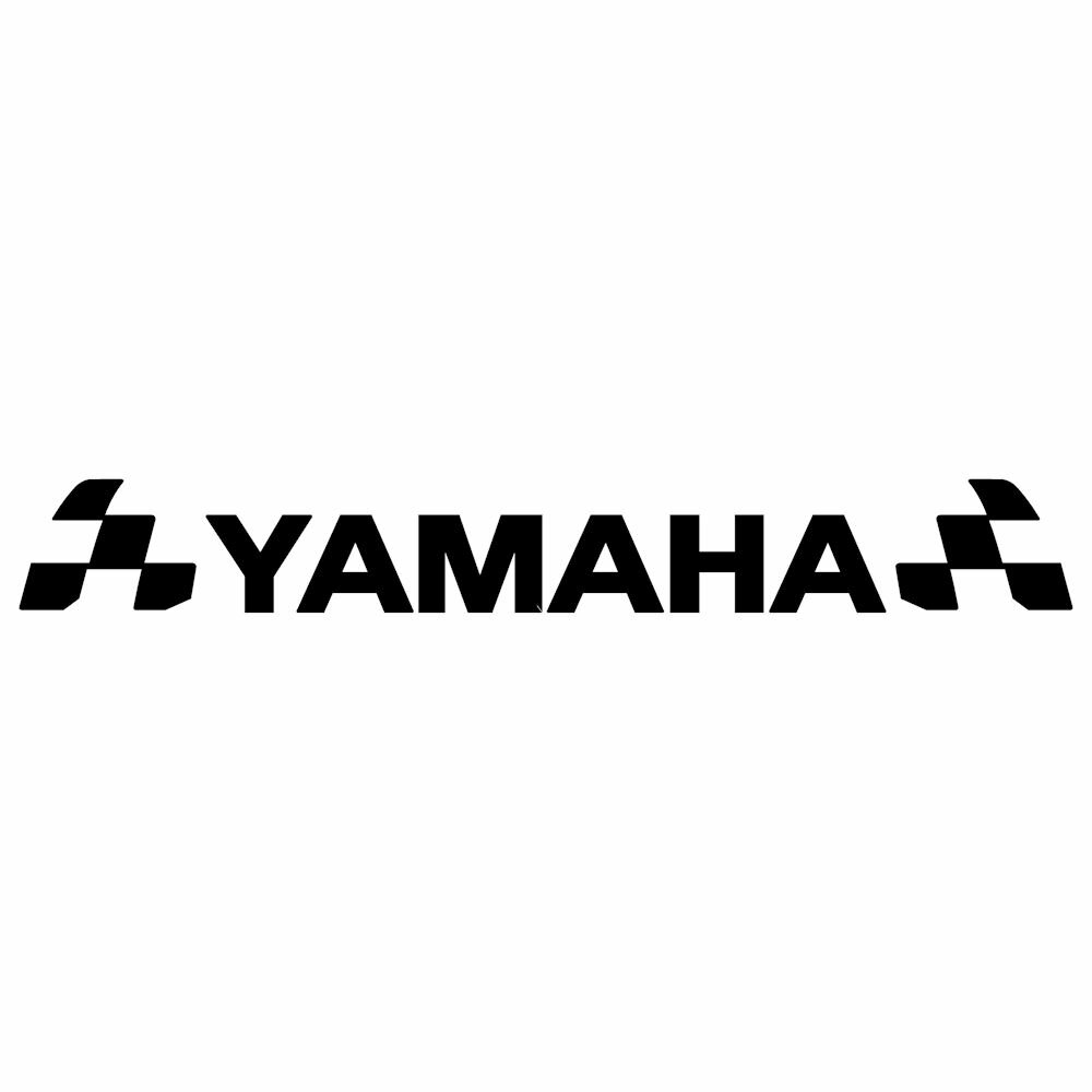 樂天商城 - YAMAHA ヤマハ メーカー ロゴ エンブレム ステッカー バイク 外装 パーツ 装飾 看板 広告 リアガラス ディスプレイ用 かっこいい レーシング スポーツ ステッカー 枠サイズ：5cm×33cm プロ仕様 デカール 転写タイプ
