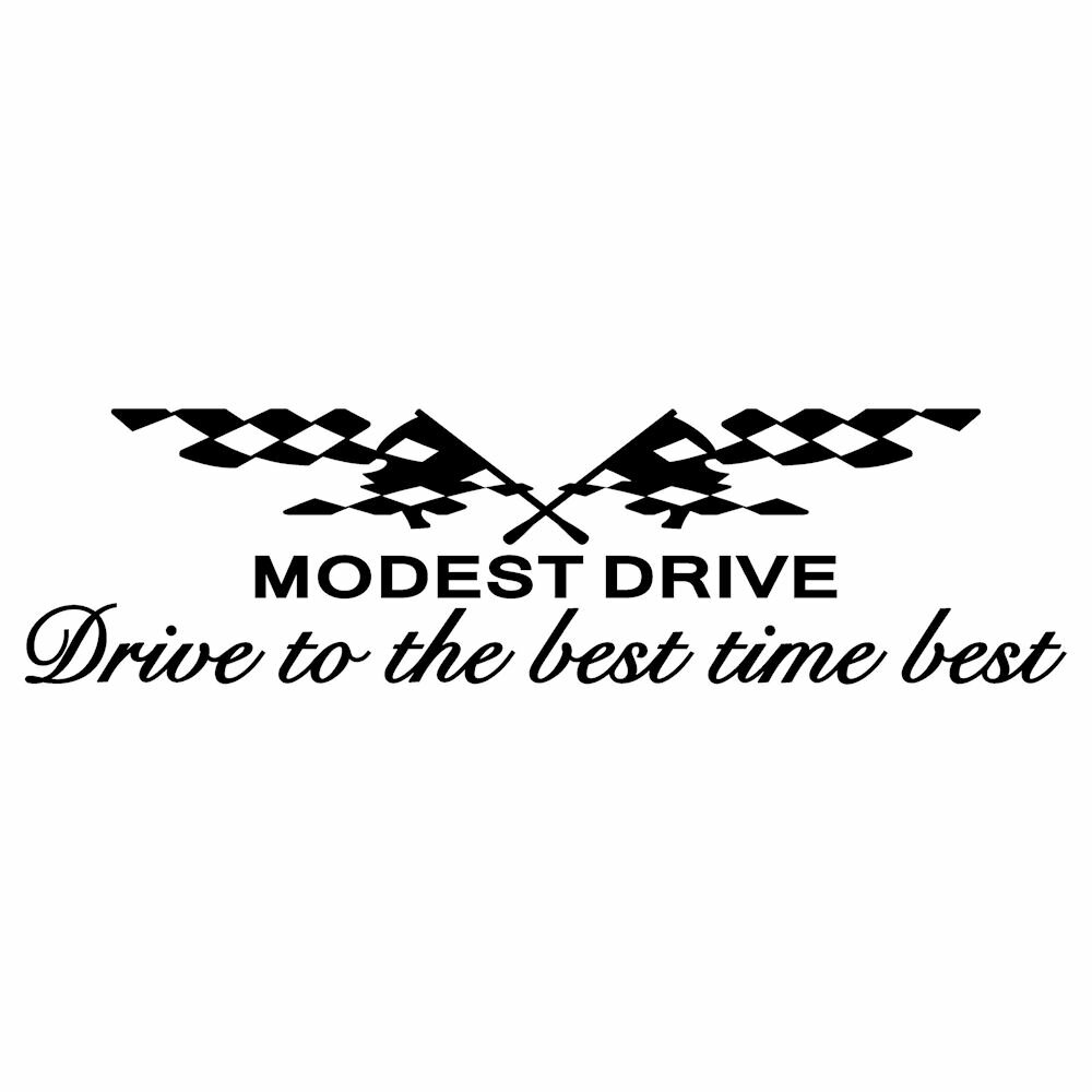 樂天商城 - モデスト ドライブ 車 ステッカー 素敵な時間を演出 レーシー スポーツ セーフティ ステッカー 枠サイズ：8cm×29cm ドライバー 安全運転 セキュリティ 事故防止