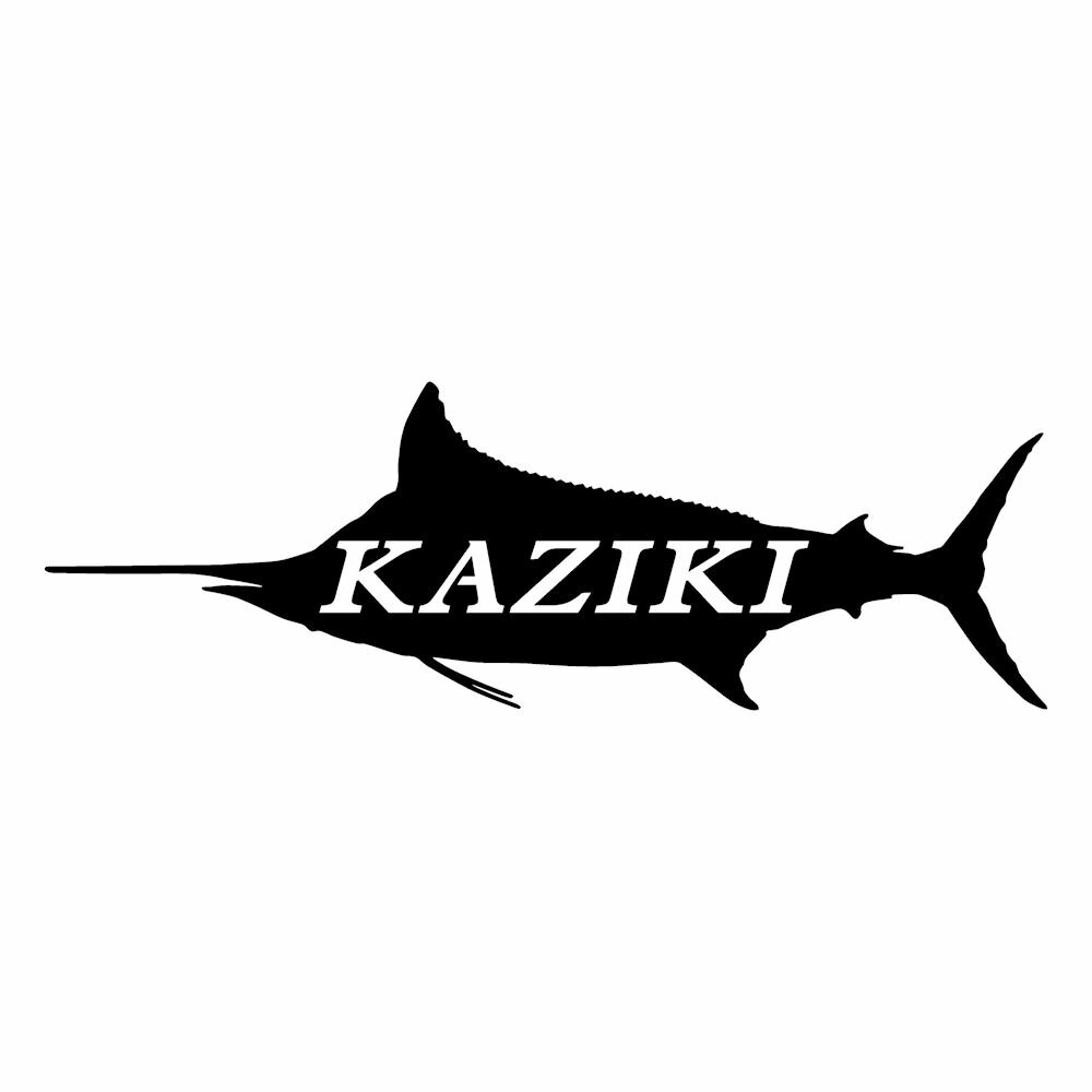 カジキ ステッカー シルエット 魚 釣り ステッカー サイズ：6cm×18cm 魚型 カッ...